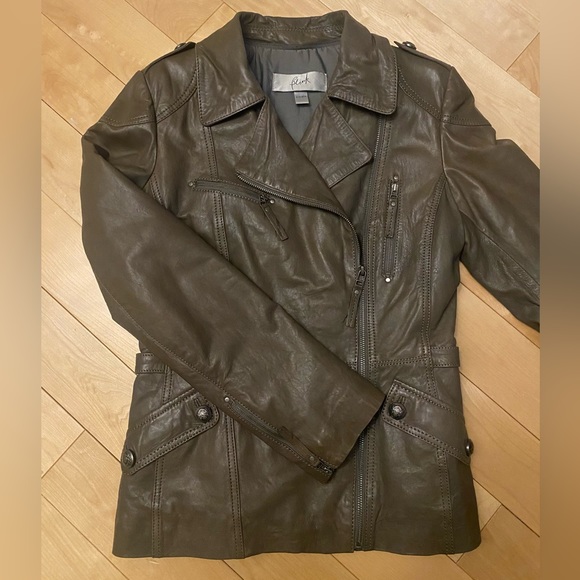 Danier Genuine Leather Insulated Jacket, Removable Fur Trim - Picture 2 of 15